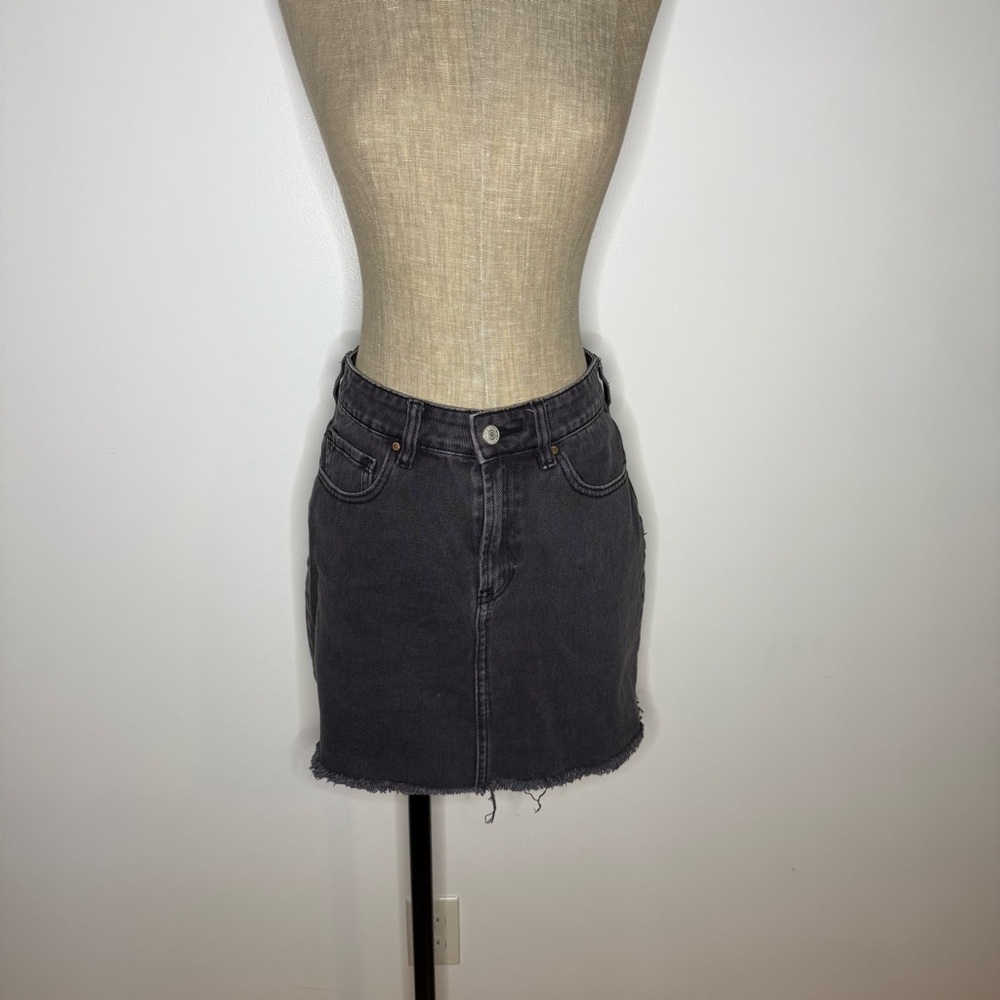 PacSun Classic Black Denim Mini Skirt